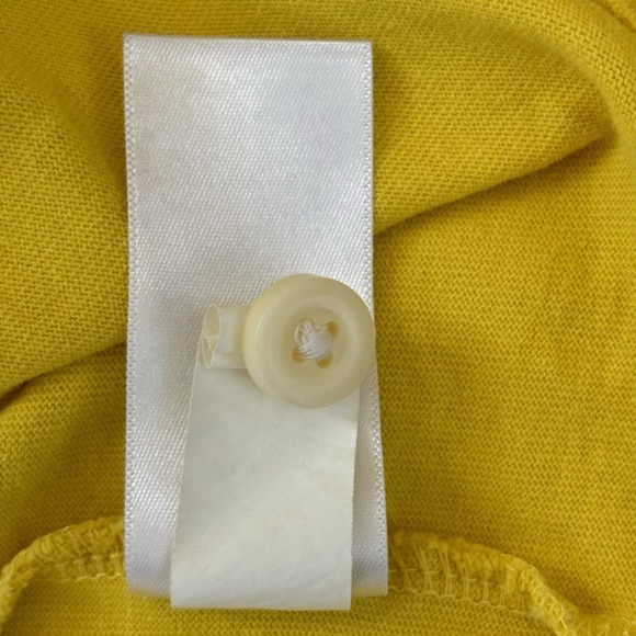 Everlane Rugby Shirt Women's Large Top Marigold Yellow Collar‎ Cotton Polo Boxy - Picture 10 of 12